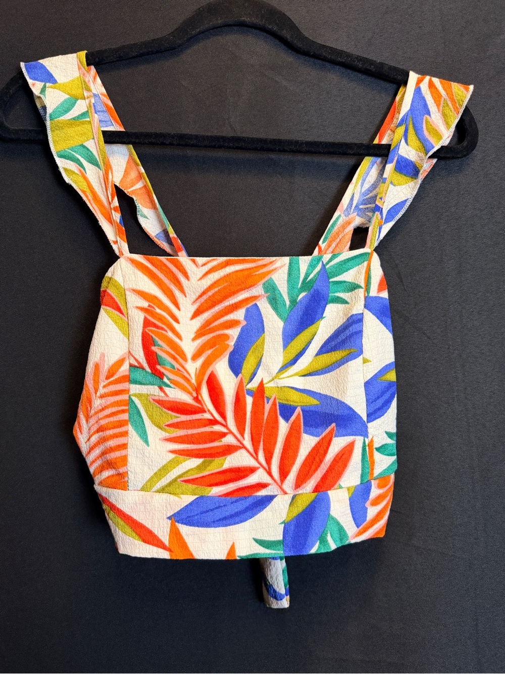 Tropical Leaf Print Women's Shoulder Bag - Multicolor
